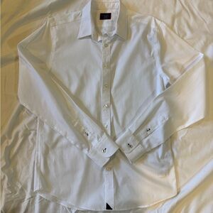 UNTUCKit Crisp White Dress Shirt Tall Slim Size Medium